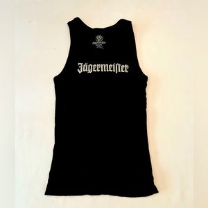 Jagermeister black ribbed tank top